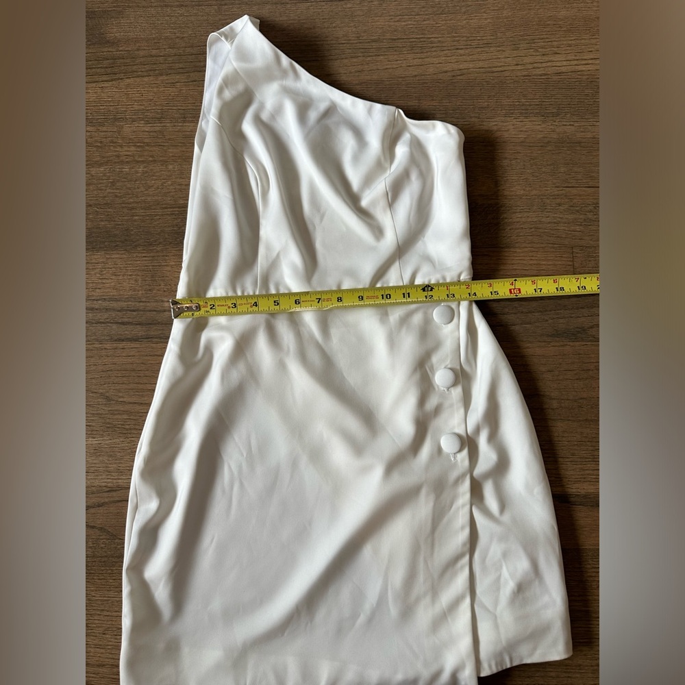 Revolve NBD Tere One Shoulder Mini Dress-Size Medium-Ivory - Picture 12 of 12